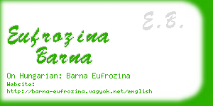 eufrozina barna business card
